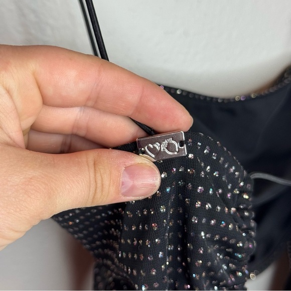 FOR LOVE & LEMONS X VS All That Glitters Black Cropped Tank Top - Picture 7 of 9